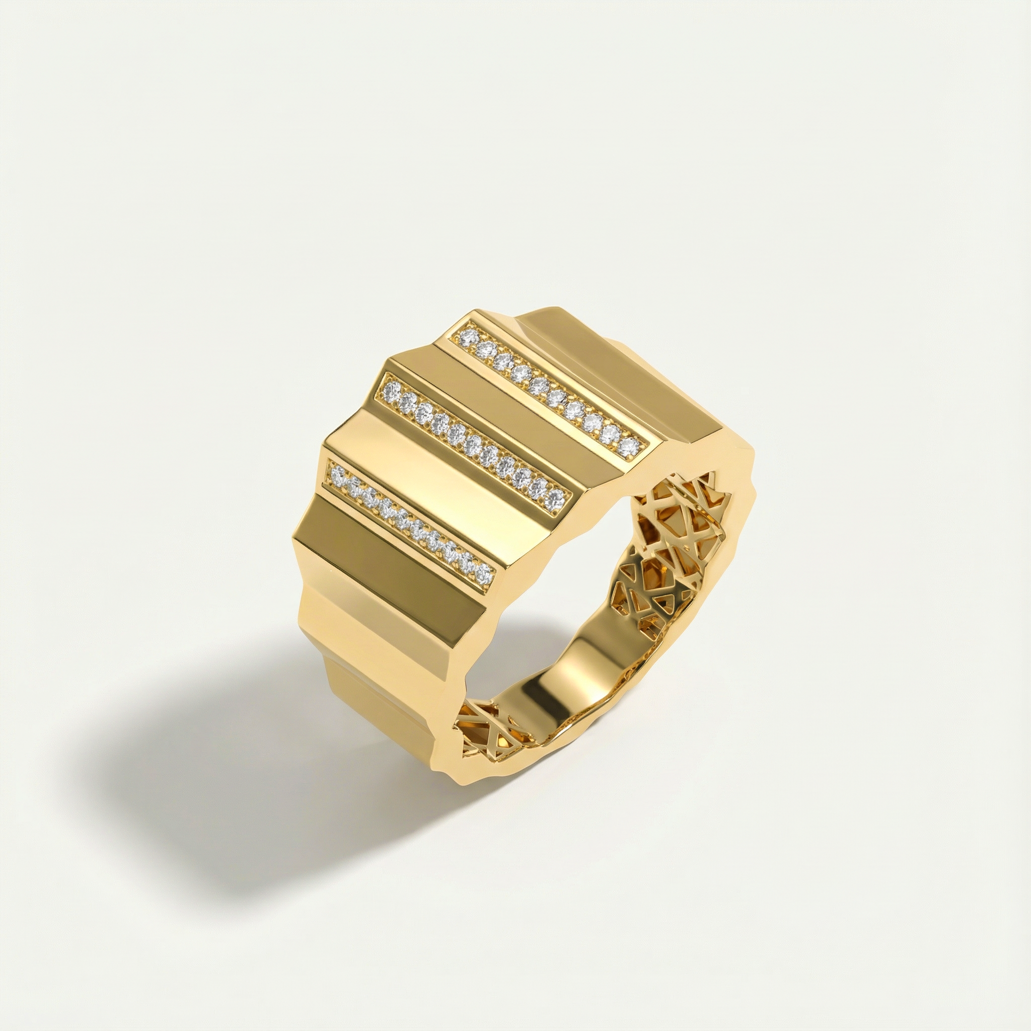 14 Ayar Taşlı  Altın Set