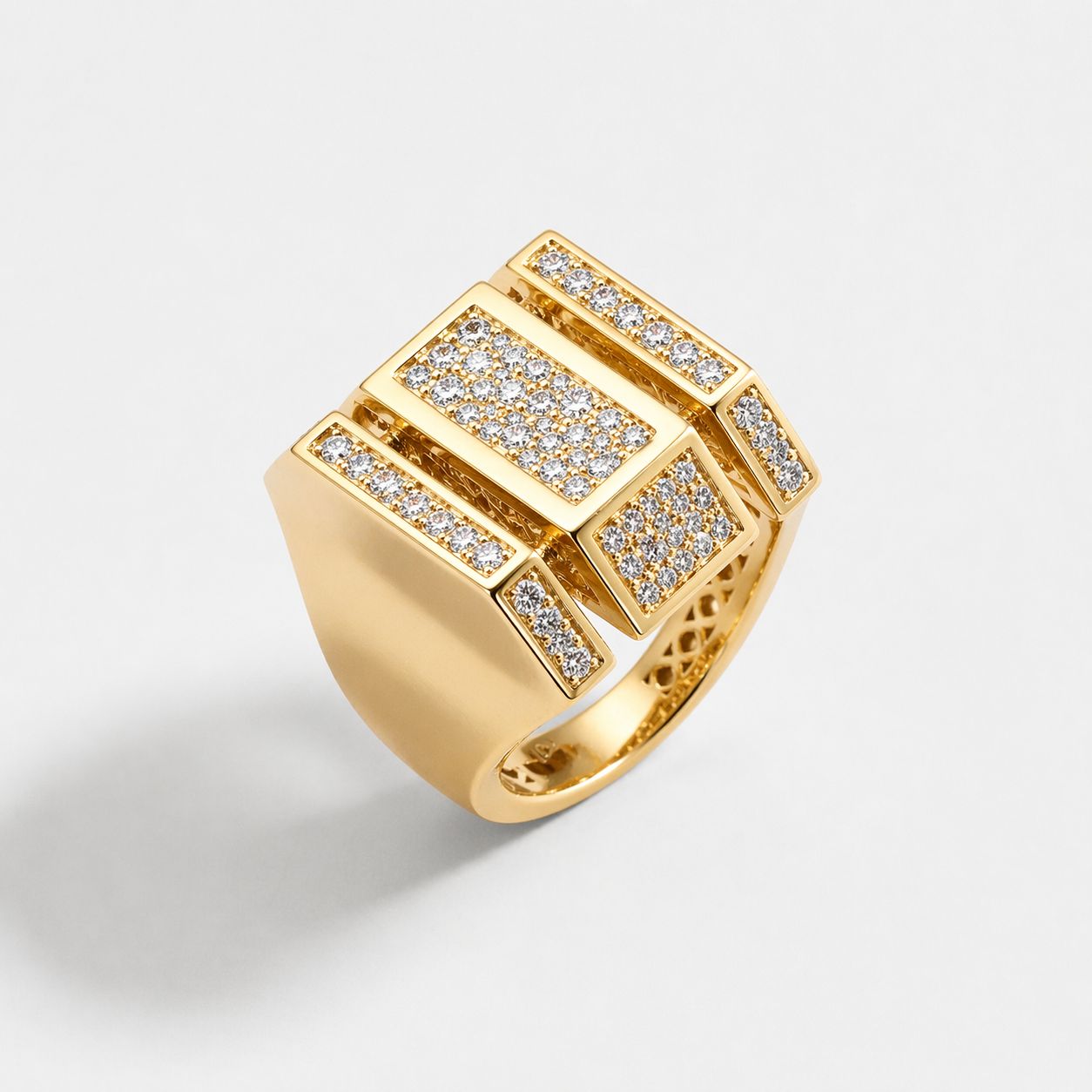 14 Ayar Altın Taşlı Yüzük