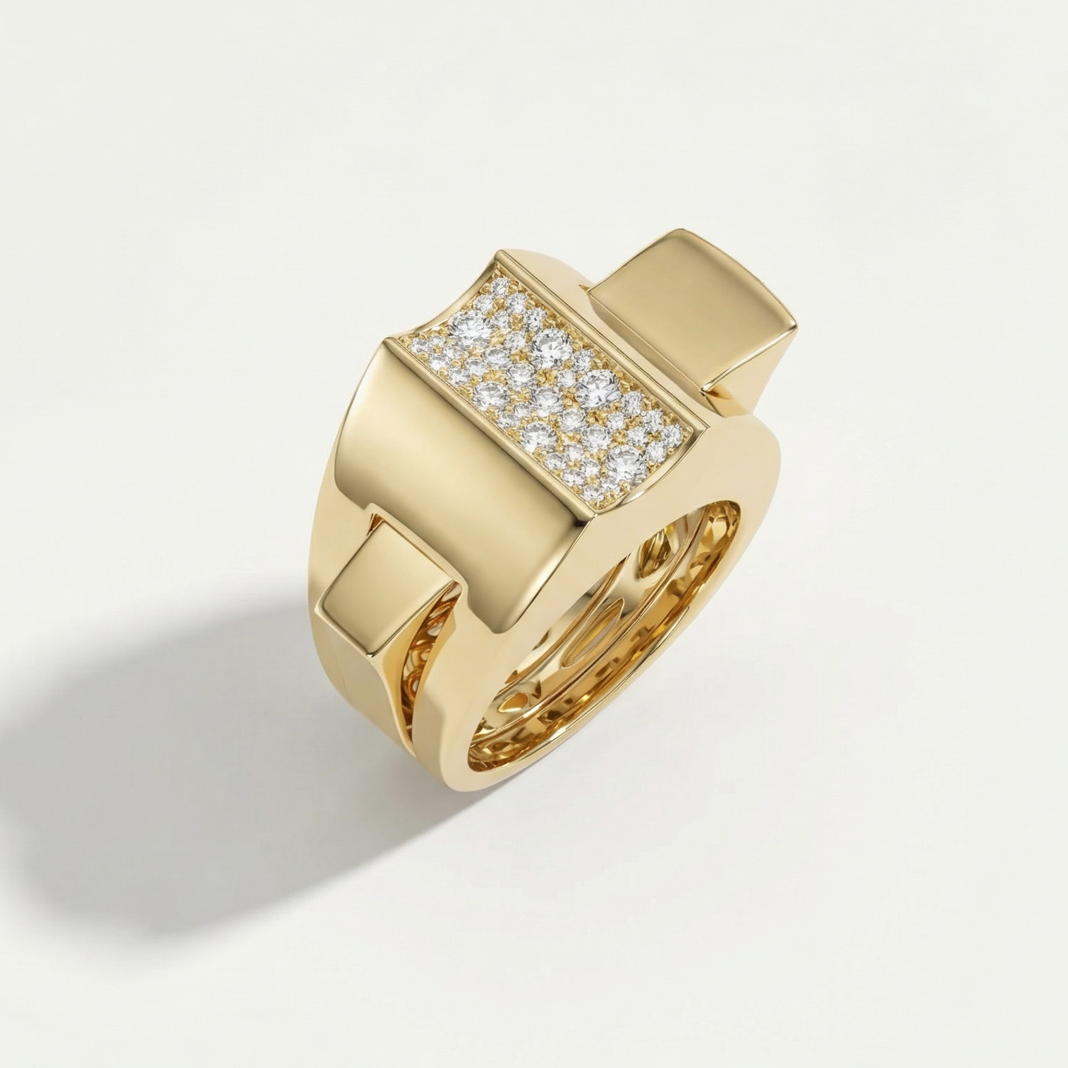 Vega 14 Ayar Altın 2 si 1 Arada Taşlı Yüzük