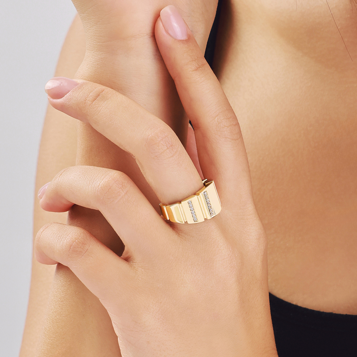 14 Ayar Altın Taşlı Yüzük