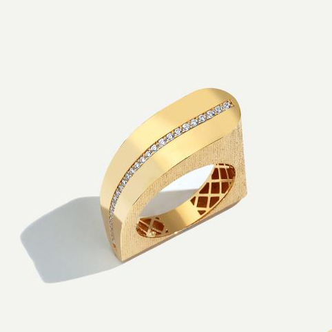 14 Ayar Altın Su Yolu Taşlı Yüzük