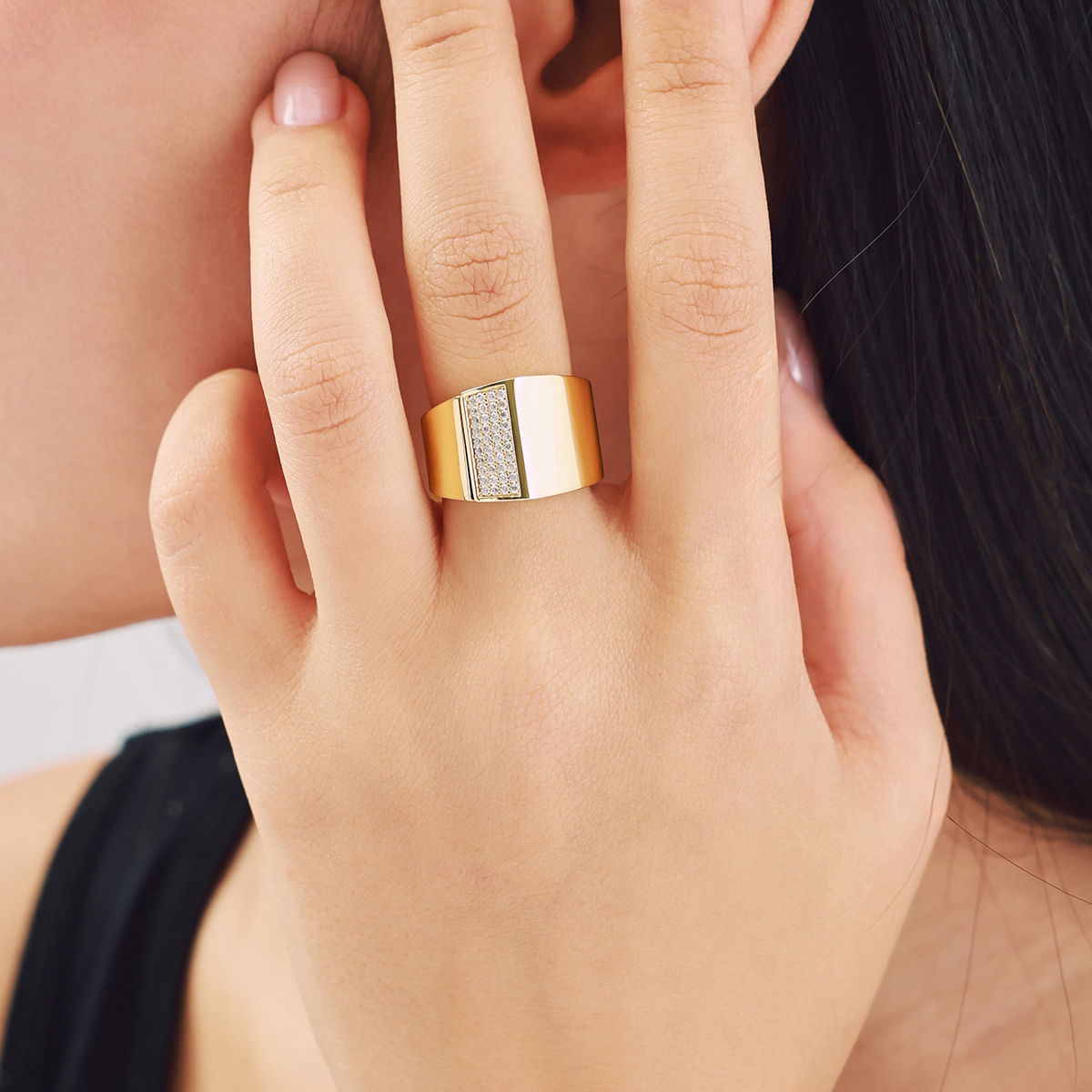 14 Ayar Altın Taşlı Yüzük