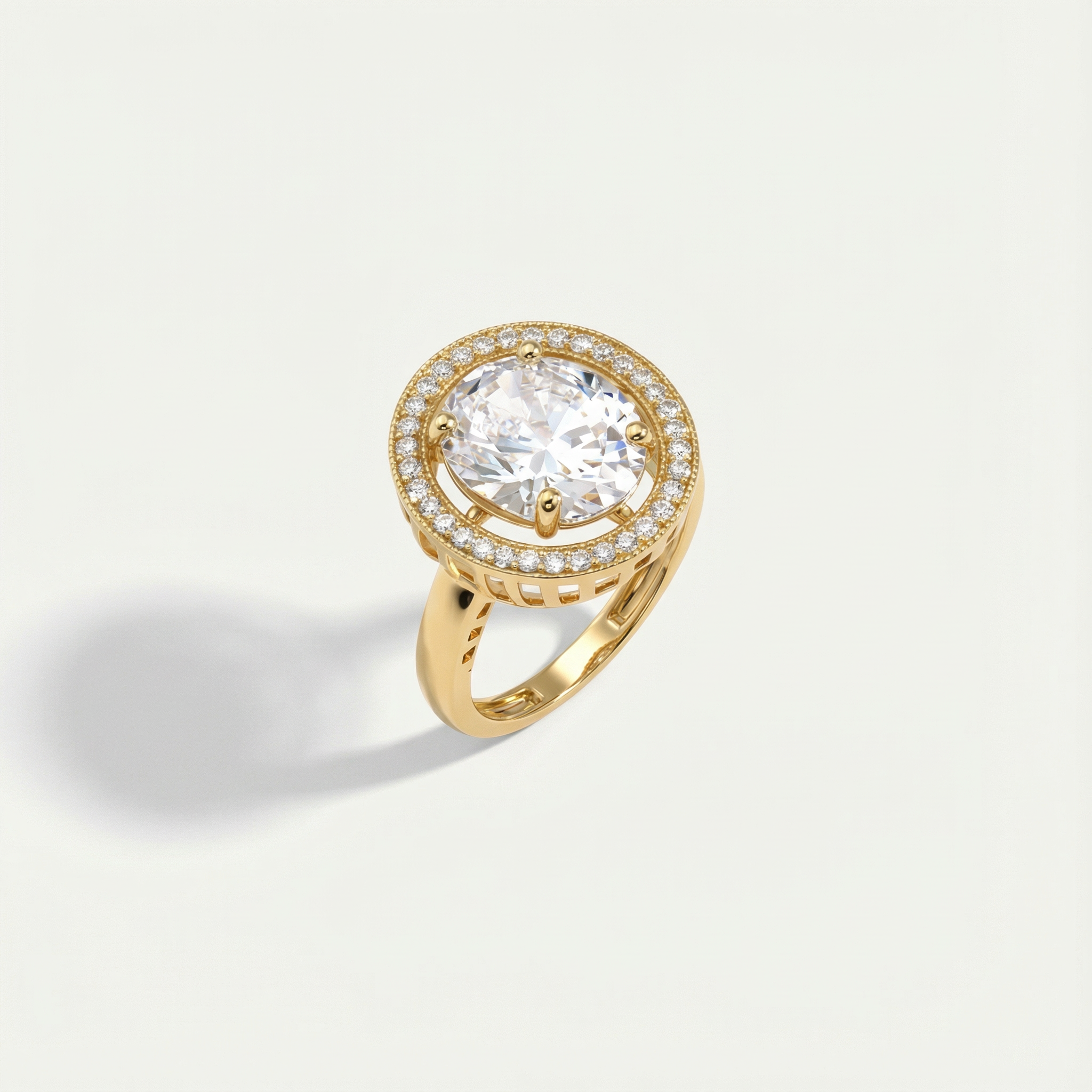 14 Ayar Altın Taşlı Yüzük