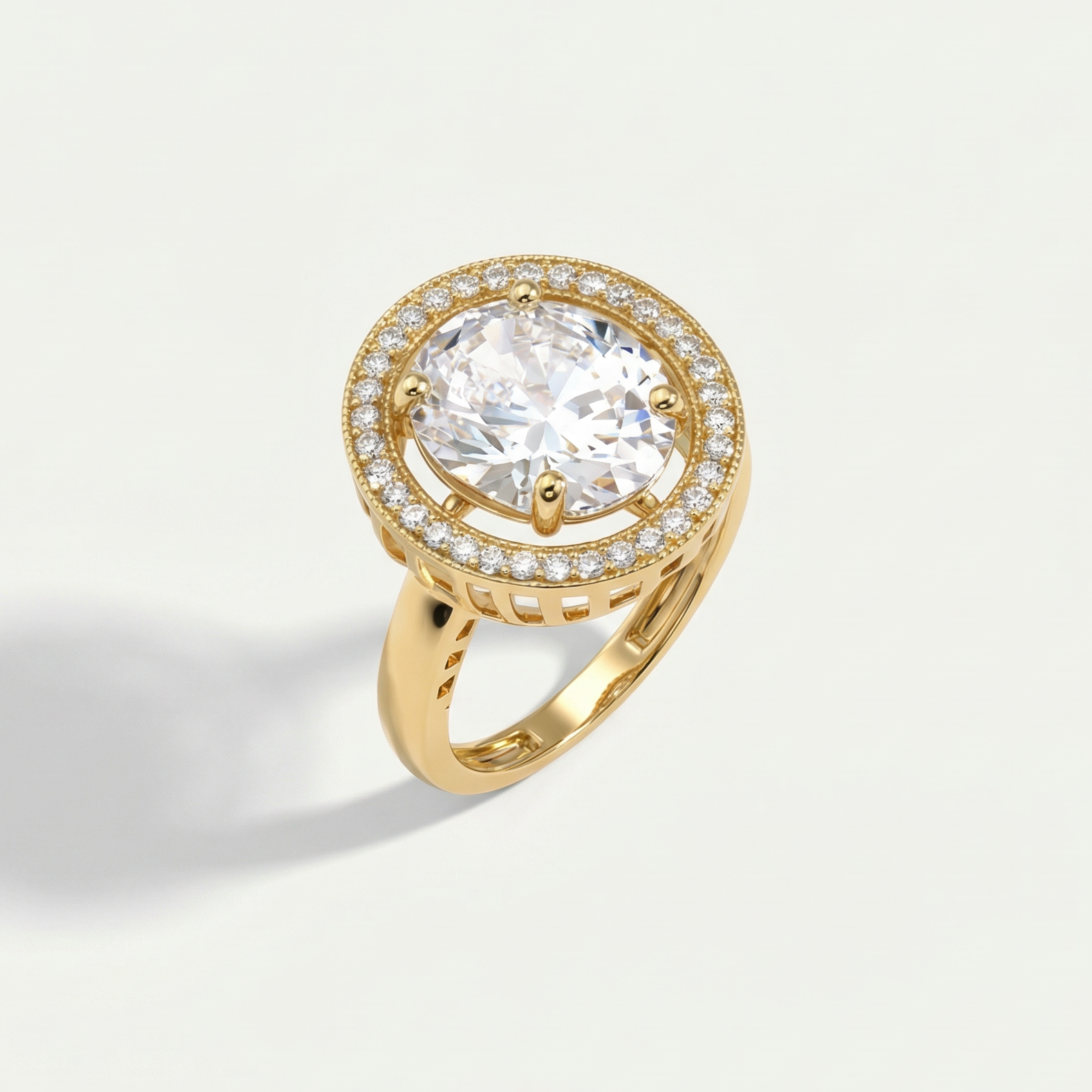 14 Ayar Altın Taşlı Yüzük