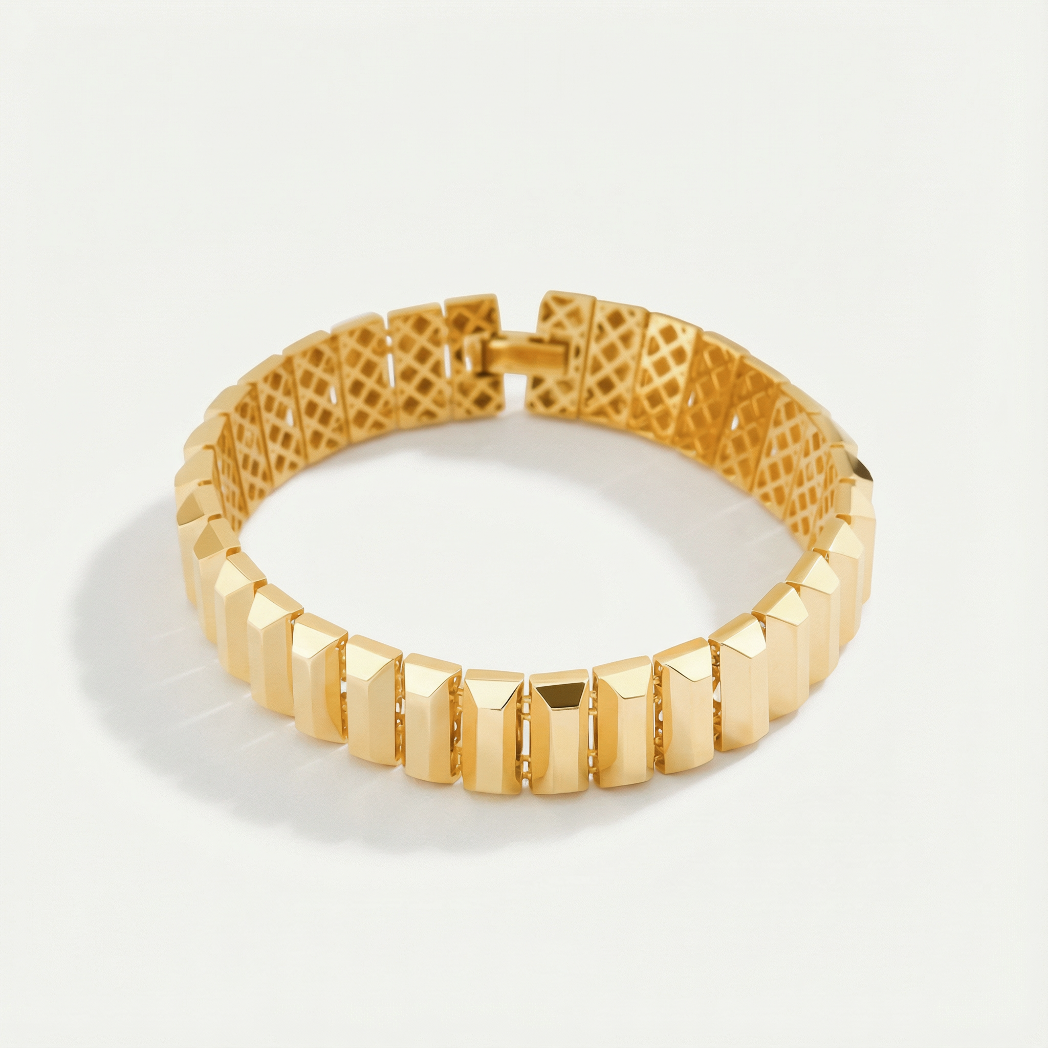 Eta 14 Ayar Altın Dikdörtgen Bileklik