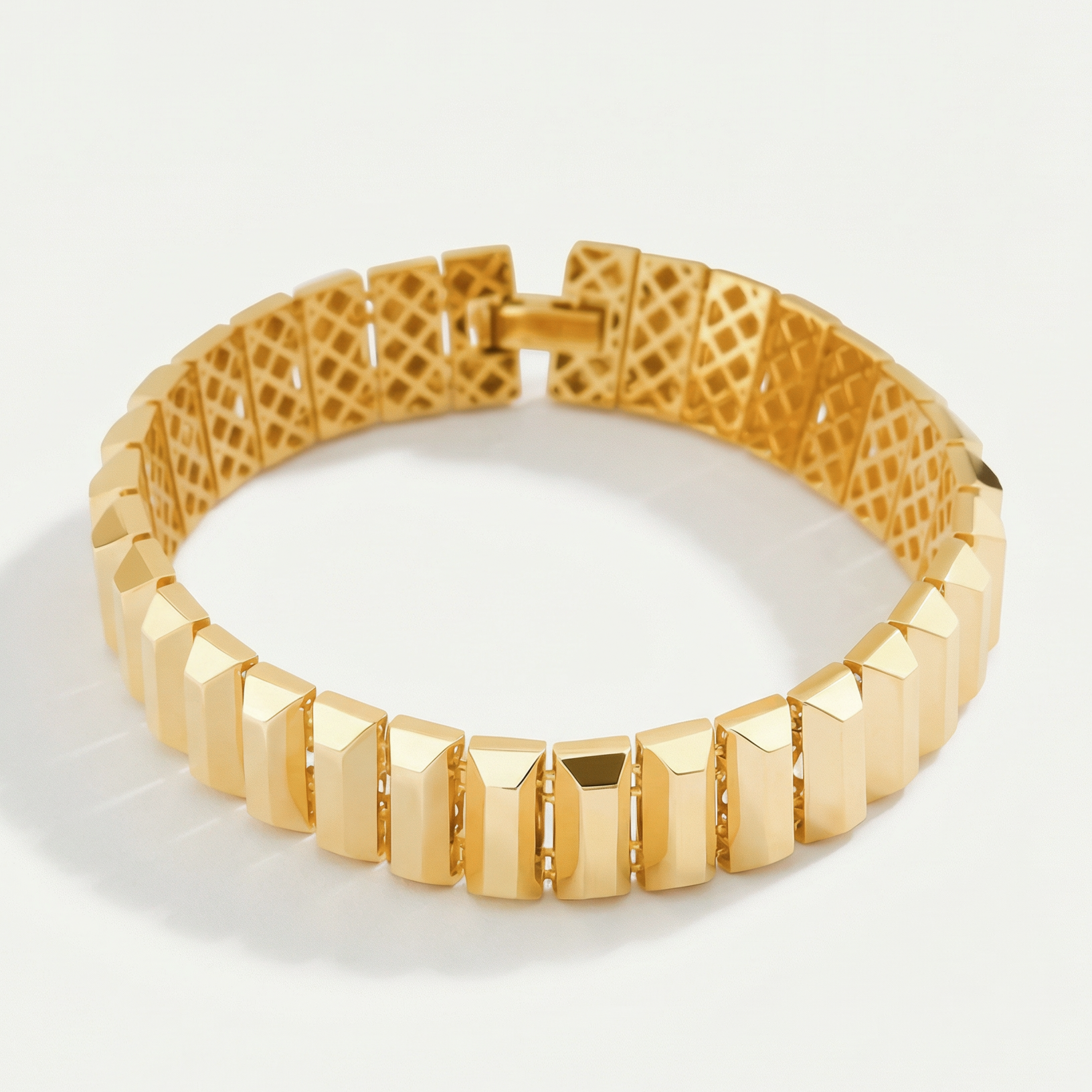 Eta 14 Ayar Altın Dikdörtgen Bileklik