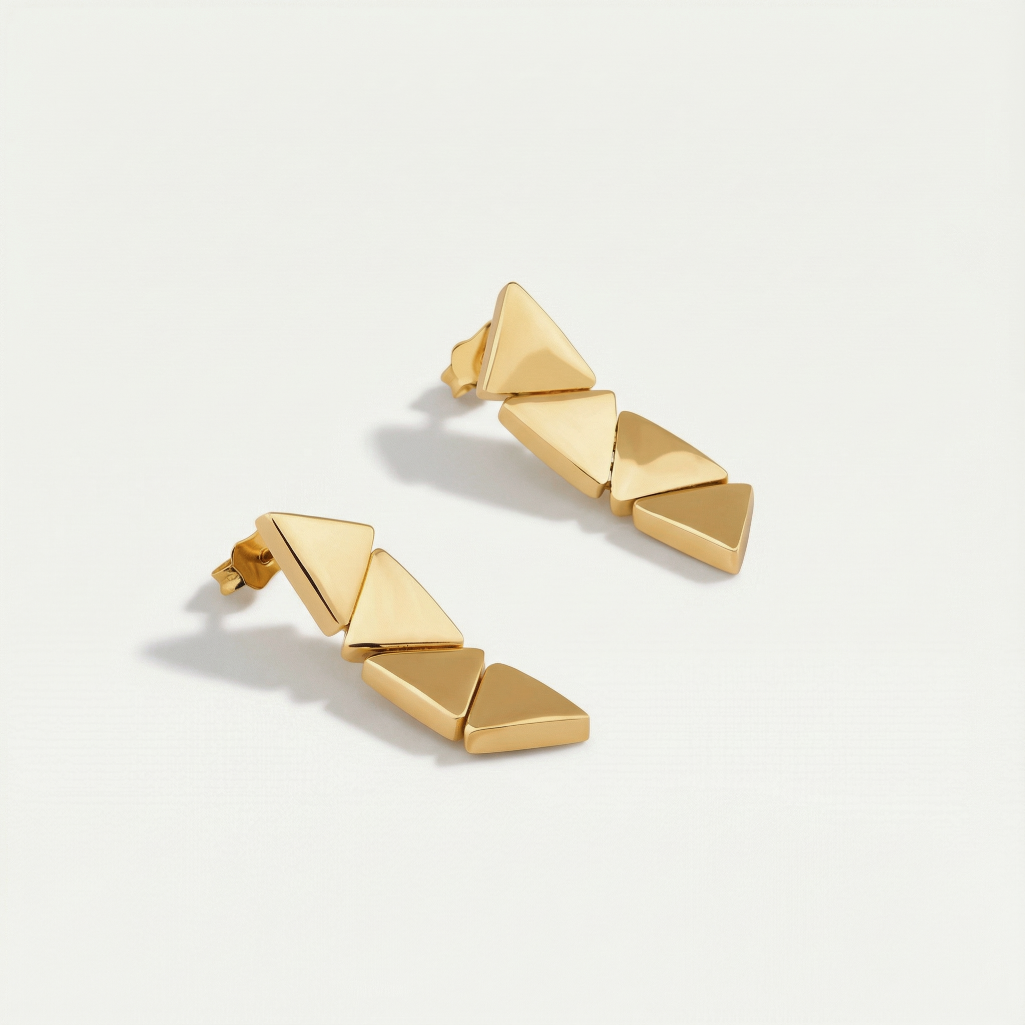 Eta Üçgen Formda 14 Ayar Altın Set