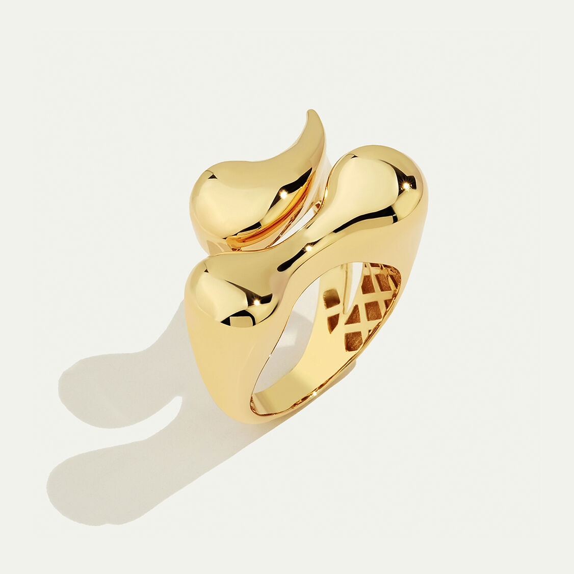 14 Ayar Altın İkili Görünümlü Yüzük