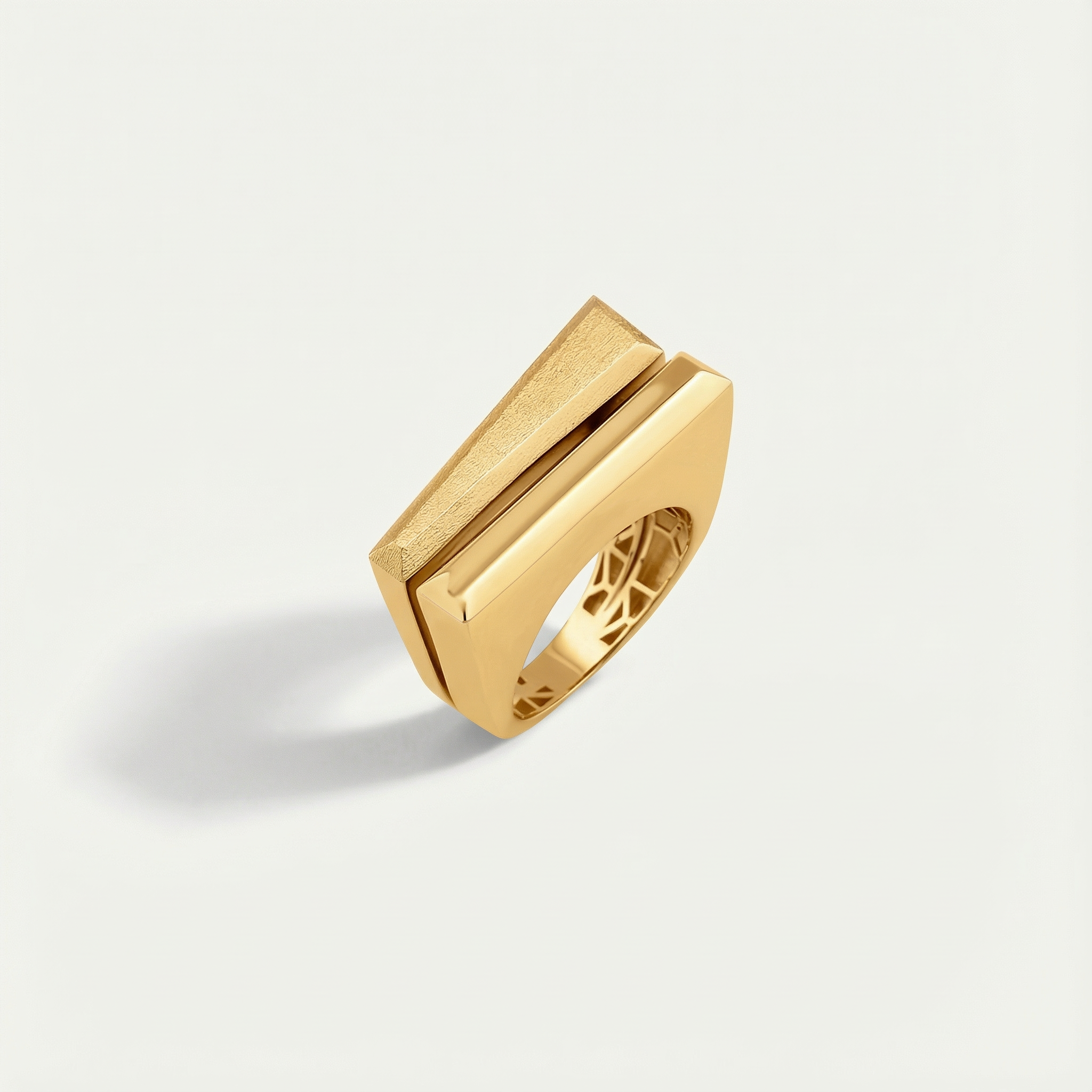 Baget 14 Ayar Altın İkili Yüzük