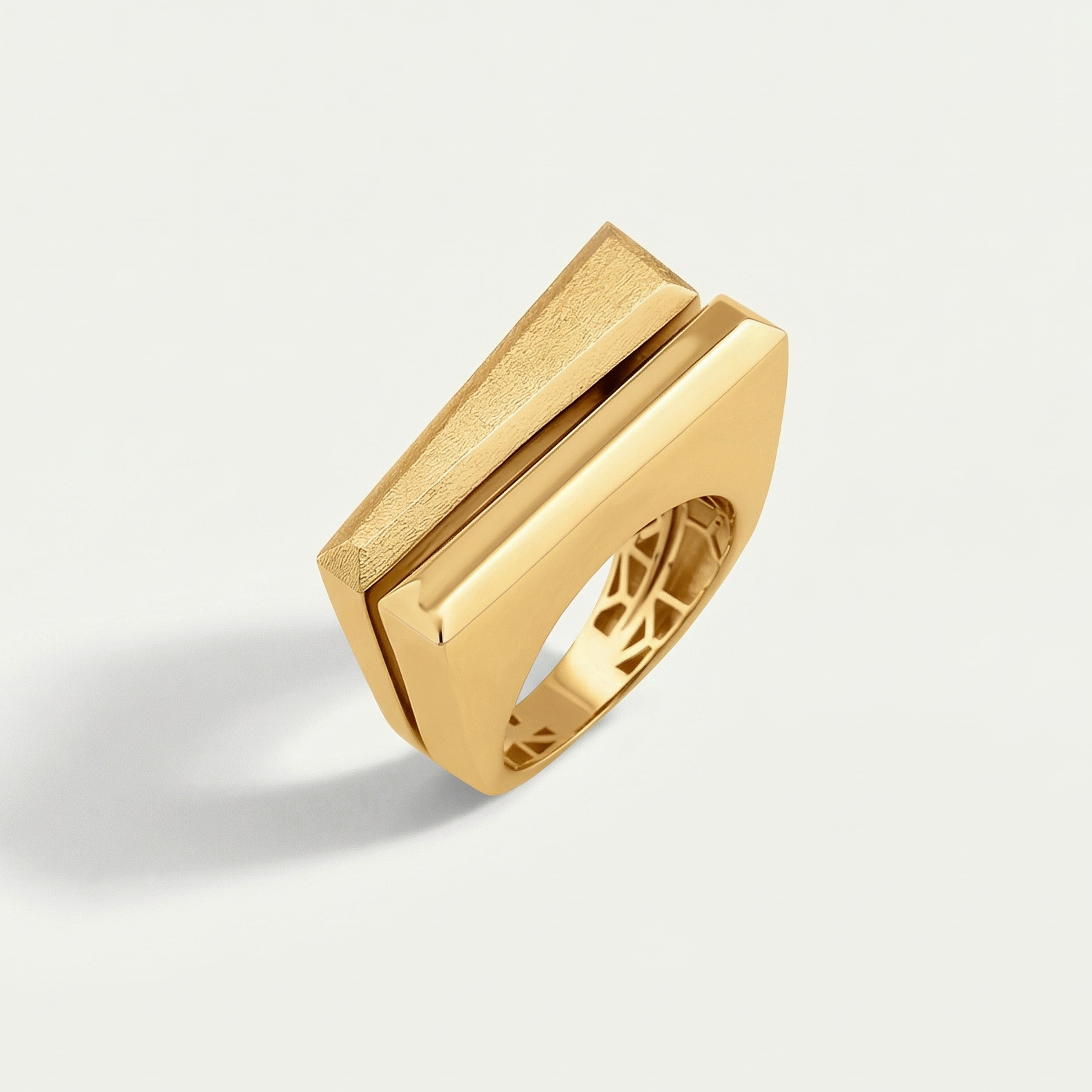 Baget 14 Ayar Altın İkili Yüzük